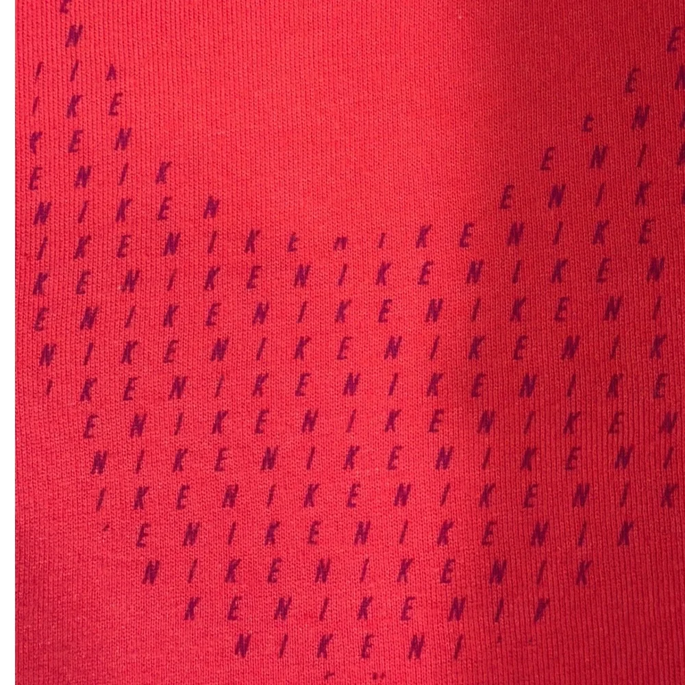 Nike Womens Dri-FIT V-Neck Graphic‎ T-Shirt Red Athletic Cut Large 805745-696